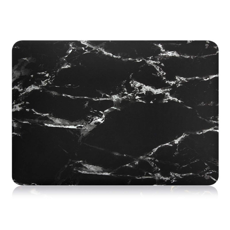 UESWILL Compatible with MacBook Air 13 inch M1 A2337 A2179 A1932 with Retina Display & Touch ID, Release 2022 2021 2020 2019 2018, Marble Pattern Hard Case Cover + Microfiber Cloth, Black/White - Image 3